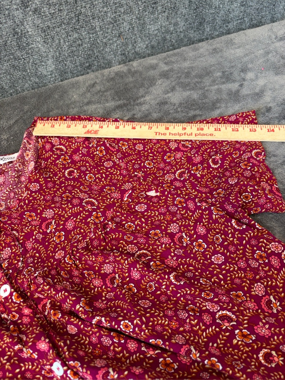 Boho Raspberry Floral Button-Front Midi Dress - Picture 13 of 14